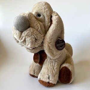 WRINKLES Sitting Dog Plush The Heritage Collection Stuffed Toy by Ganz Bros 1984